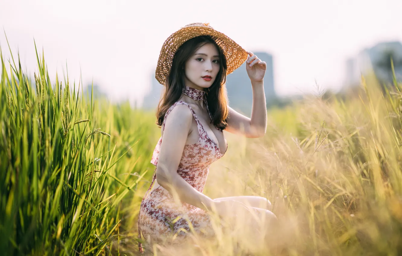 Photo wallpaper summer, girl, Asian