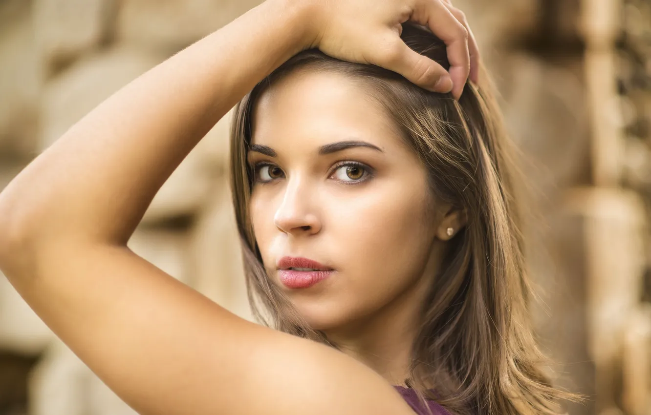 Photo wallpaper look, girl, portrait