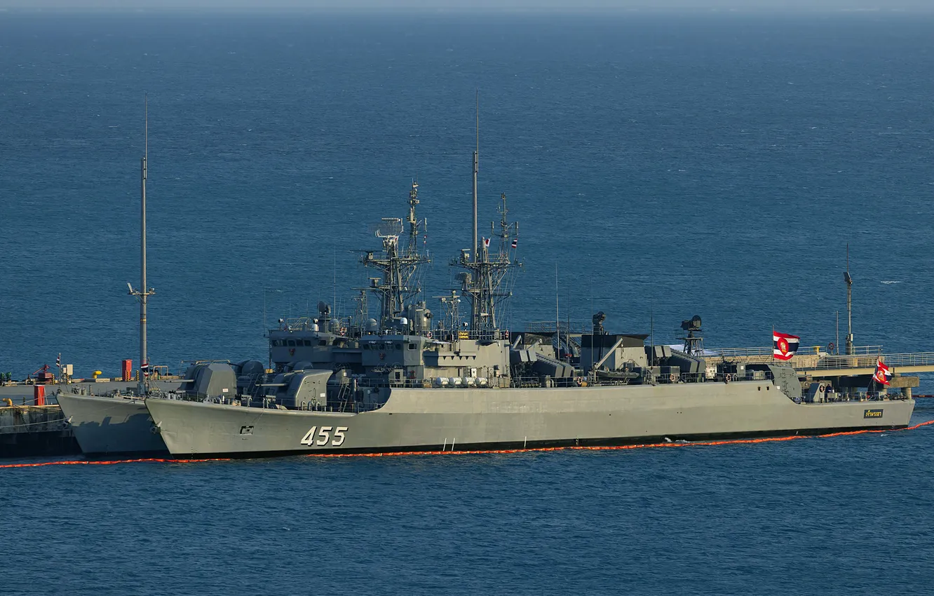Photo wallpaper Thailand, frigate, FFG-455, HTMS Chao Prahya