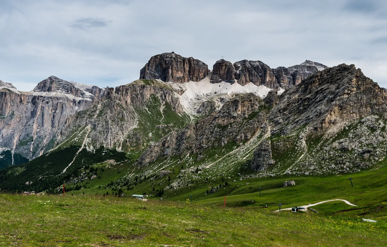 Photo wallpaper landscape, mountains, rocks