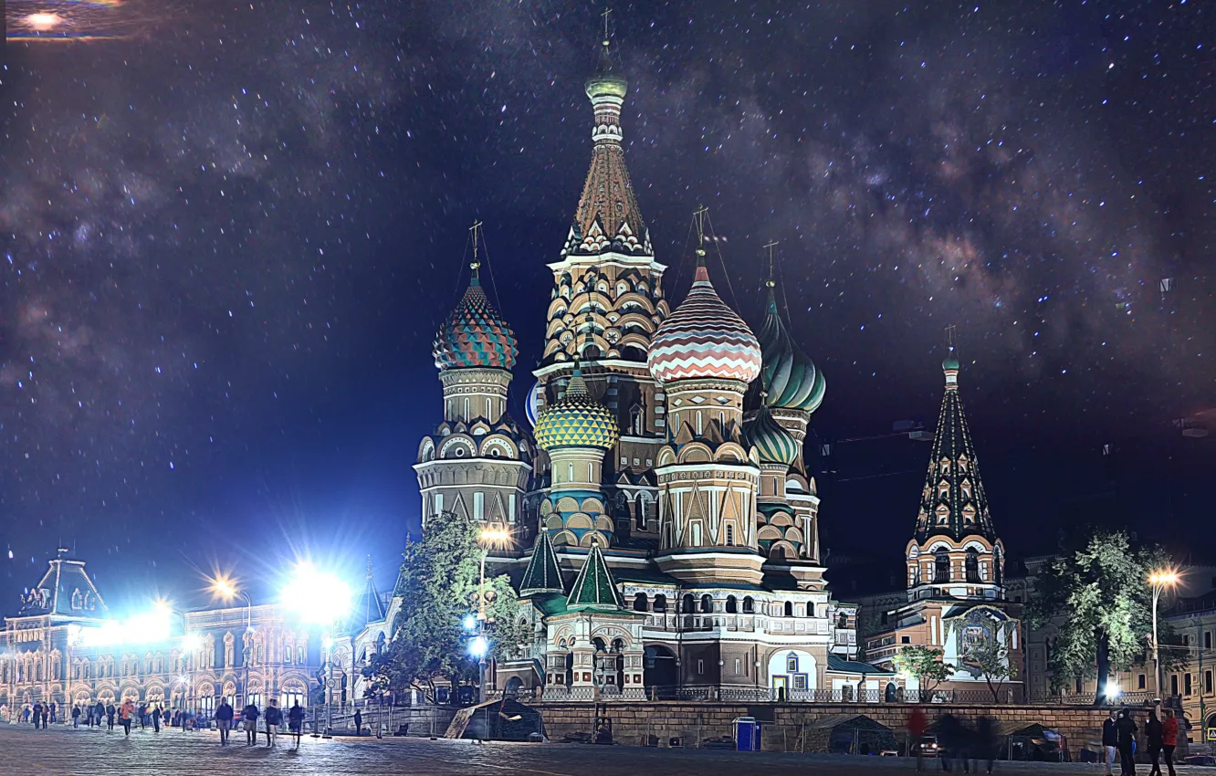 Photo wallpaper Moscow, The Kremlin, St. Basil's Cathedral, Russia, Moscow, Kremlin, Red Square