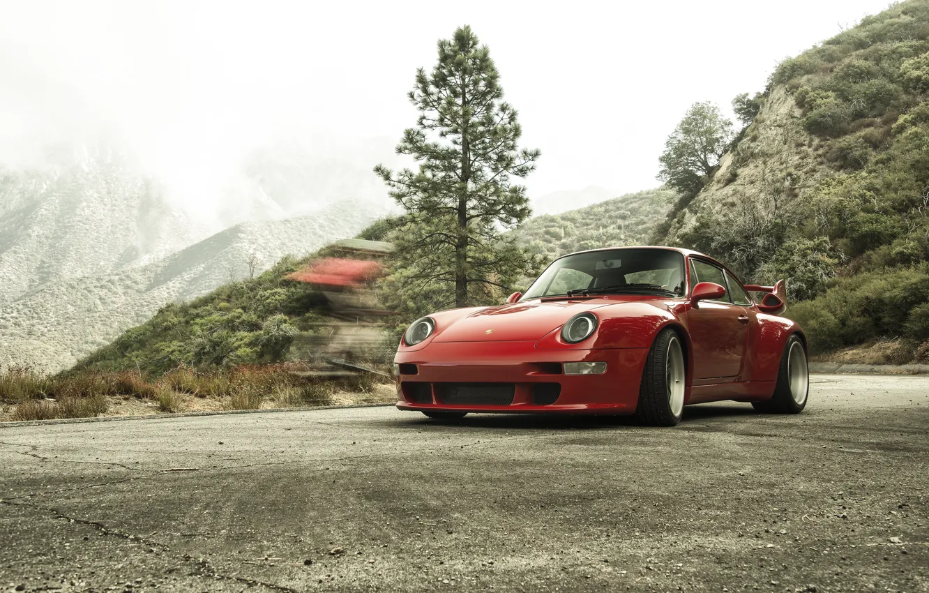 Wallpaper Red, Tree, Mountains, 911, Porsche, Porsche, Red, Porsche for ...