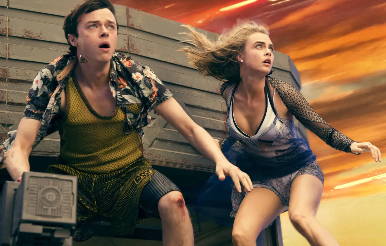 Photo wallpaper cinema, girl, bra, box, sky, cloud, man, boy