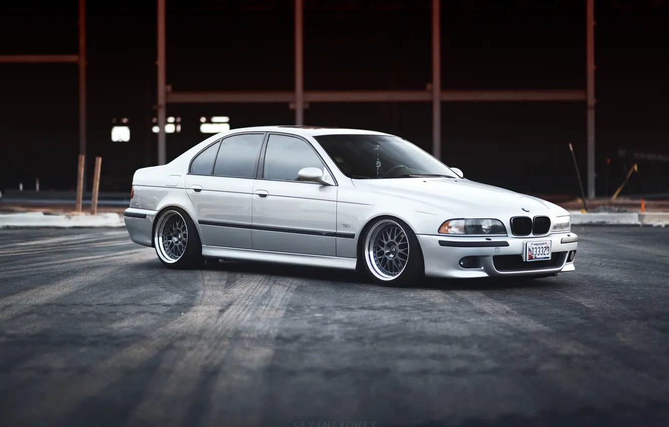 Photo wallpaper BMW, BMW, silver, silver, tuning, E39