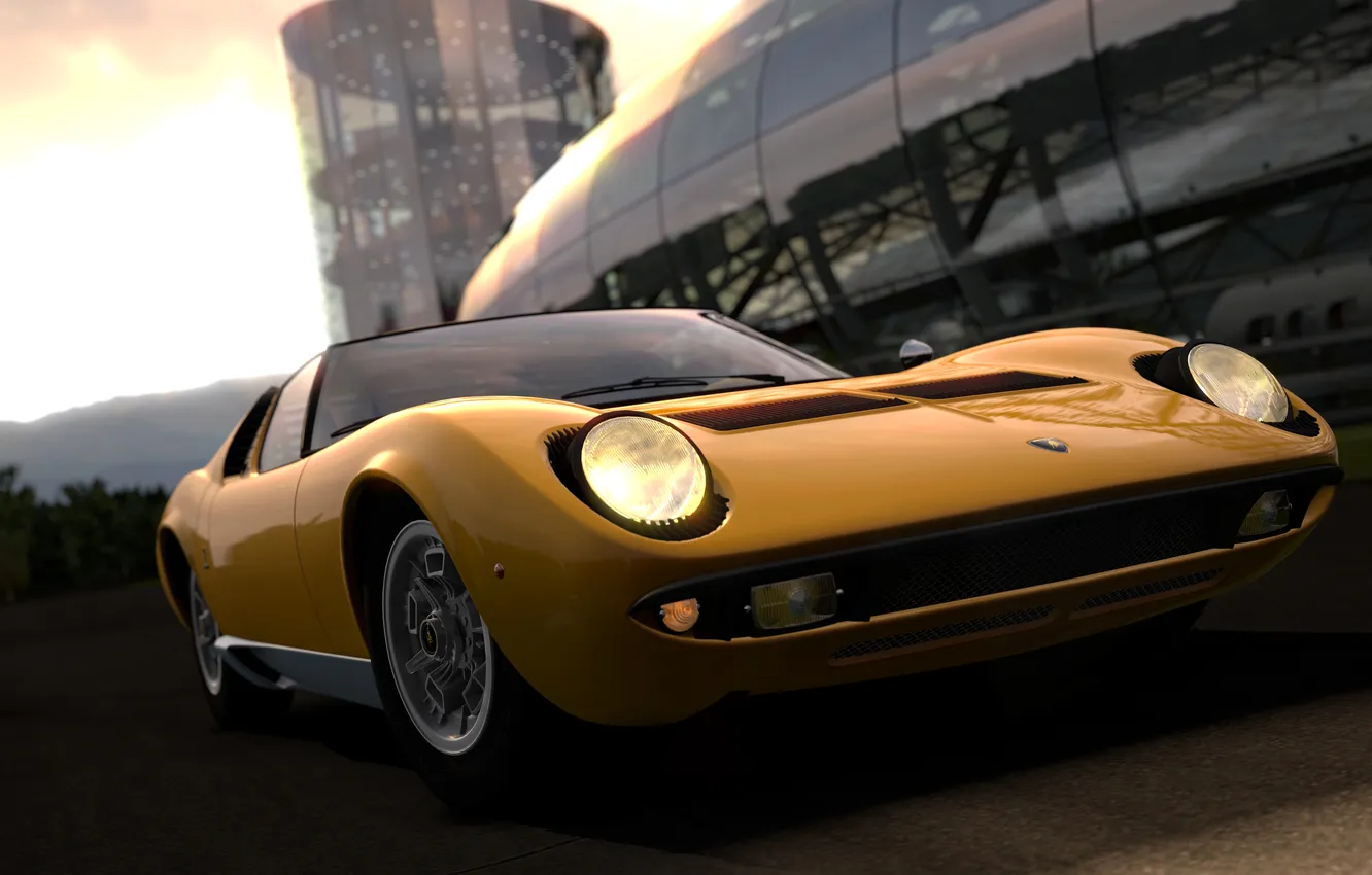 Photo wallpaper Lamborghini, Miura, Bertone, P400