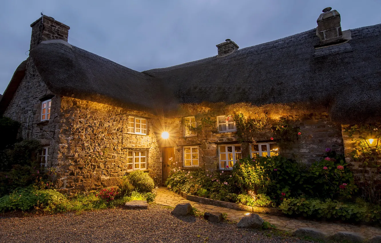 Photo wallpaper England, Cities, hauses, Devon.