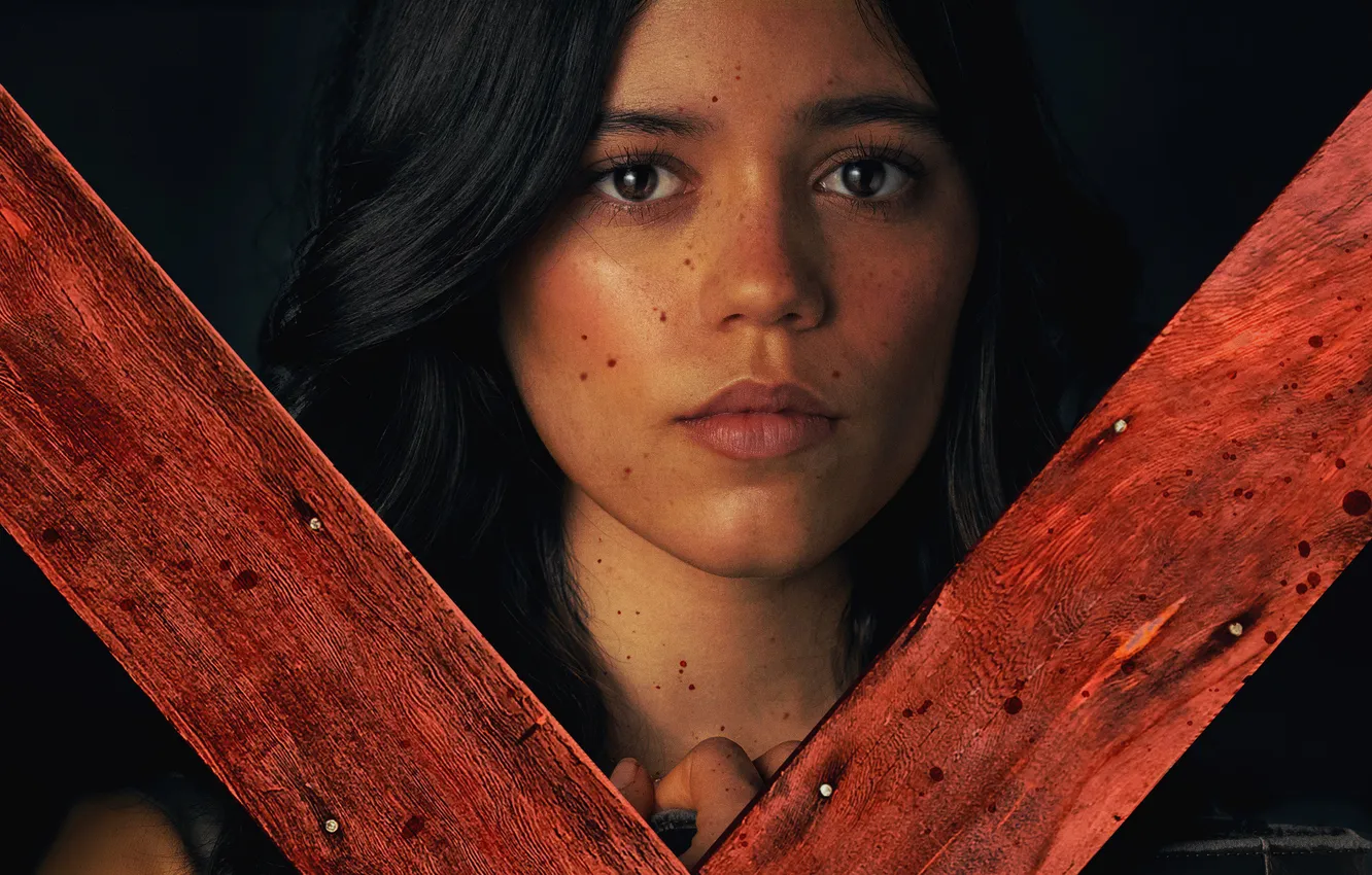 Photo wallpaper girl, the film, brunette, horror, poster, x, Jenna Ortega, Jenna Ortega