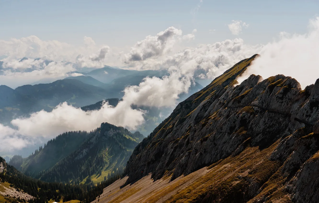 Photo wallpaper Switzerland, mount Pilatus, Alpine