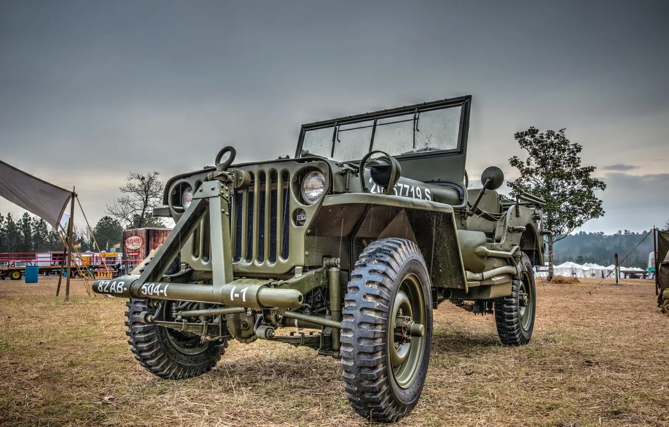 Photo wallpaper car, army, Jeep, high, patency, "Willis-MV&ampquot;, Willys MB