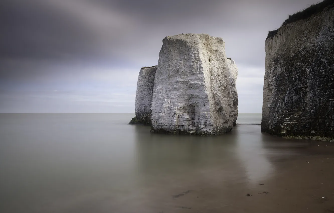 Photo wallpaper sea, landscape, rocks