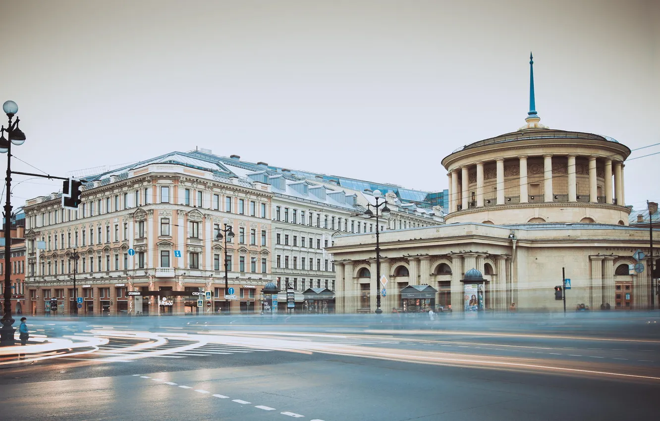 Photo wallpaper movement, metro, street, people, Peter, Saint Petersburg, Russia, Russia