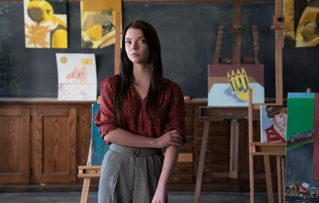 Photo wallpaper glass, glass, Anya Taylor-Joy, Anya Taylor-Joy, M.Night Shyamalan