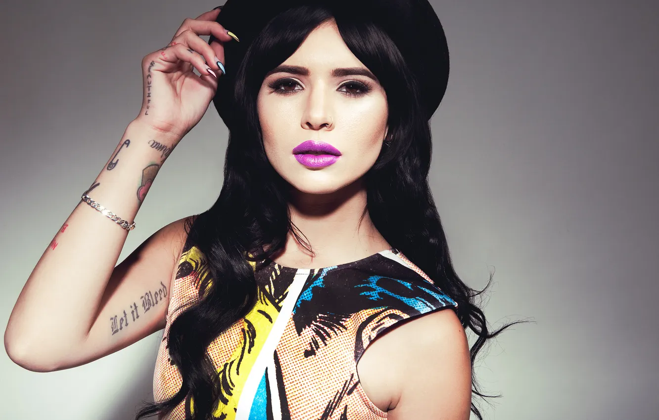 Photo wallpaper look, girl, tattoo, tattoo