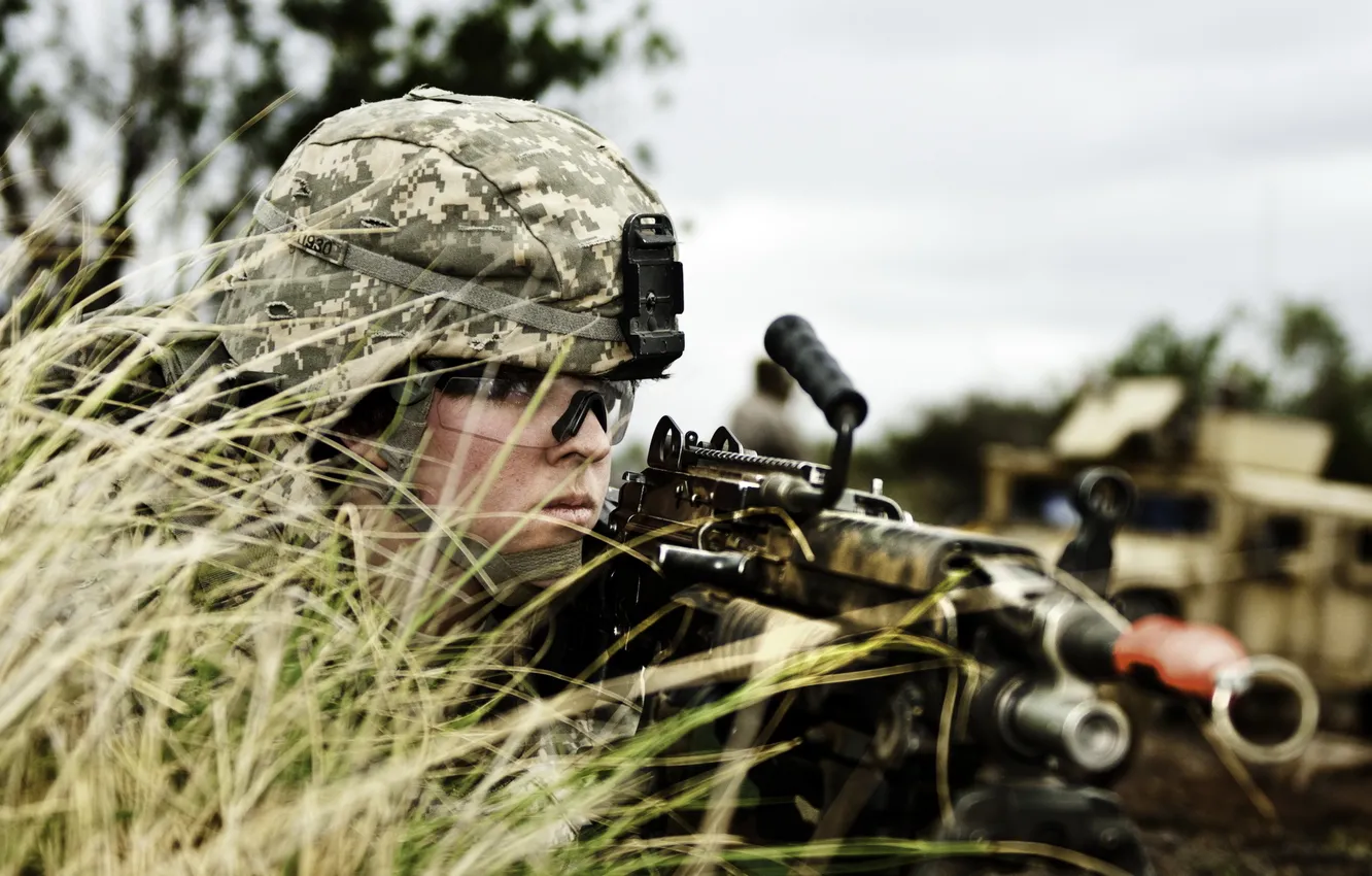 Photo wallpaper weapons, background, soldiers