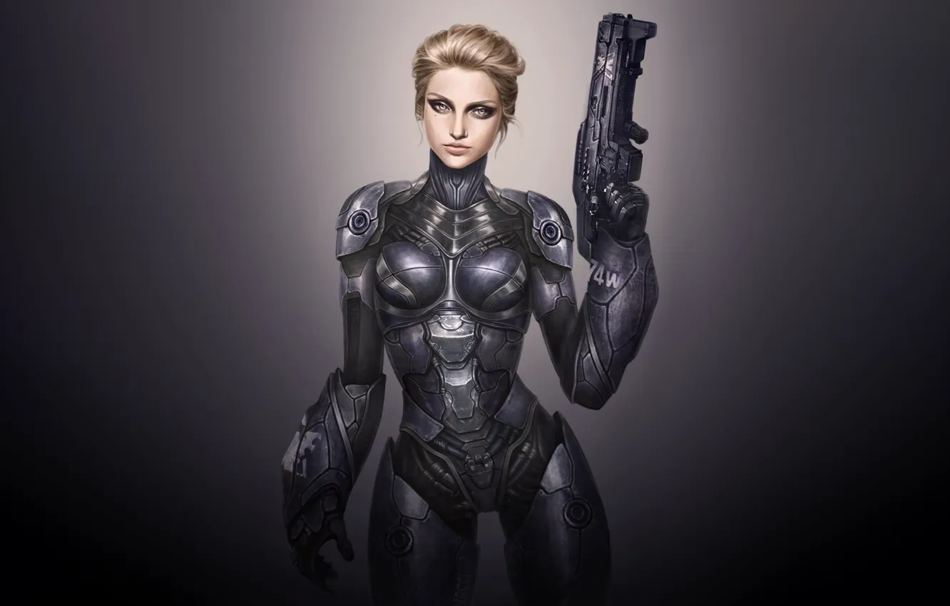 Photo wallpaper girl, style, fiction, soldiers, blonde, costume, Ghost, starcraft