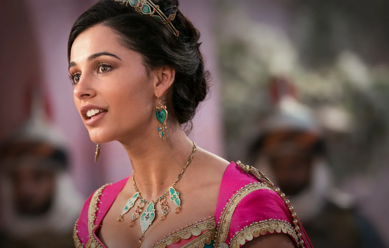Photo wallpaper Aladdin, princess, actress, Jasmine, movies, Naomi Scott