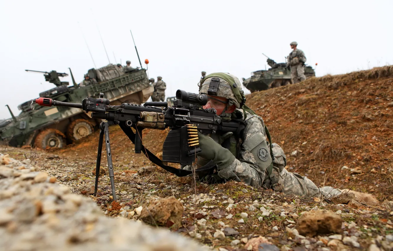 Photo wallpaper weapons, army, soldiers