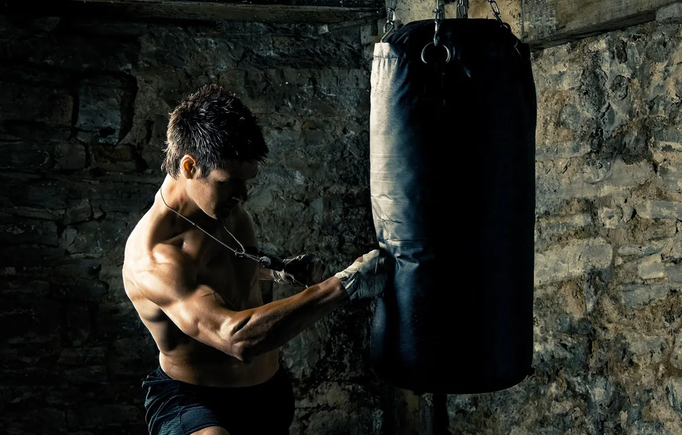 Photo wallpaper punch, fist, martial arts, training