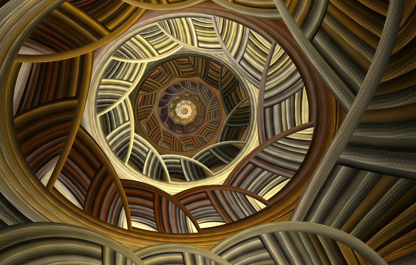 Photo wallpaper curls, pattern, brown