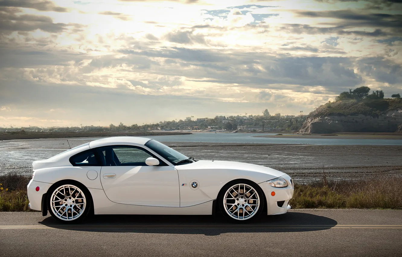 Photo wallpaper BMW, BMW, profile, white, white, Z4M