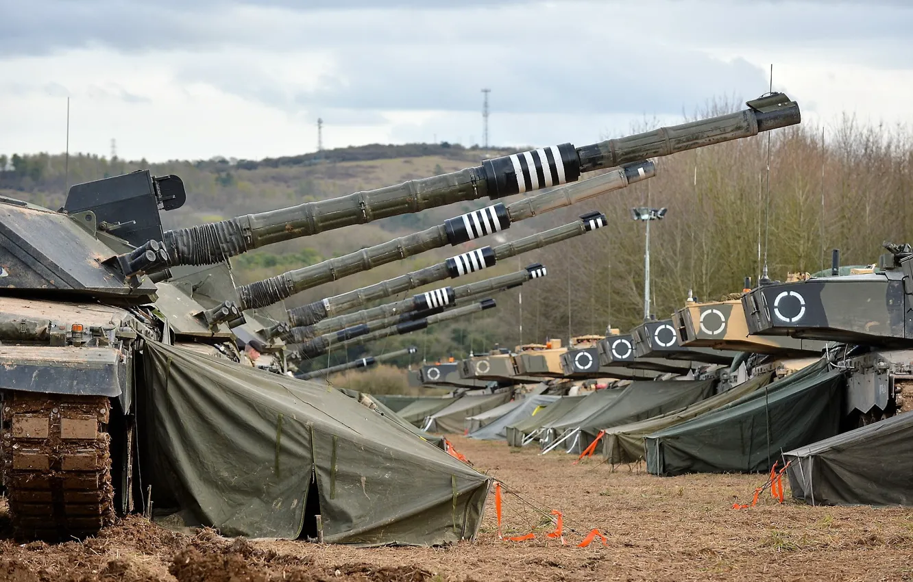 Photo wallpaper Challenger, Tanks, Defence