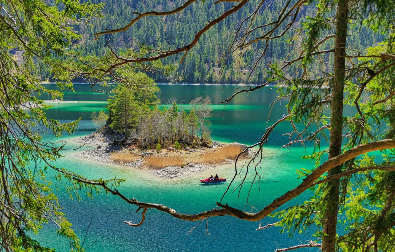 Photo wallpaper Germany, Bayern, Eibsee