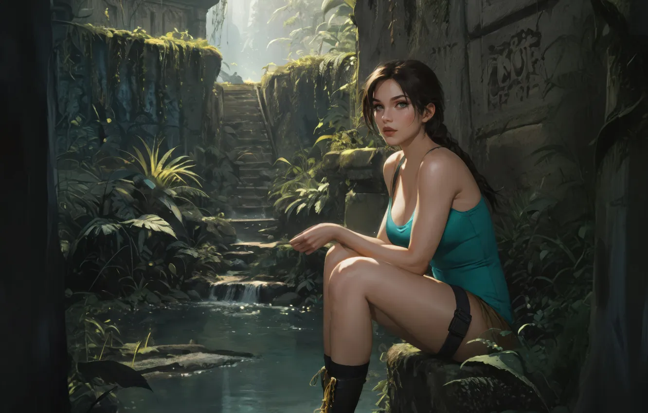 Photo wallpaper games, Lara Croft, Chronicles
