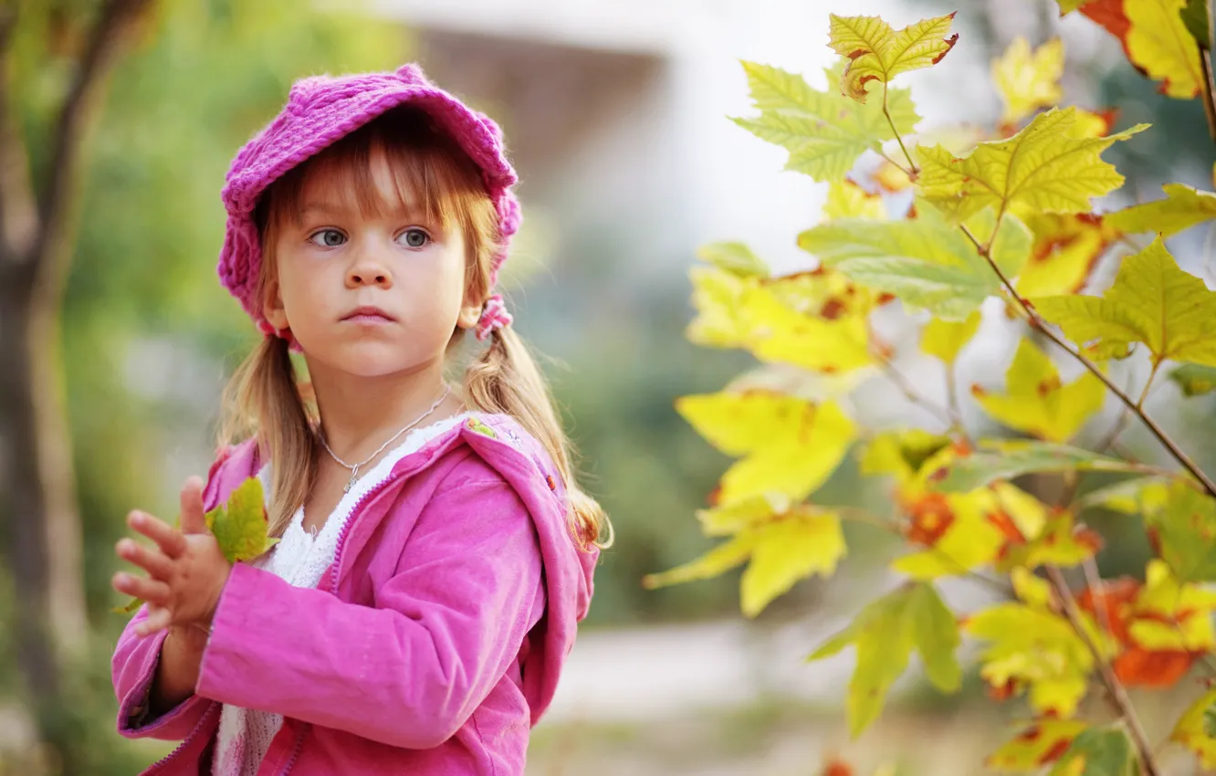 Photo wallpaper sadness, autumn, leaves, nature, children, sad, nature, autumn