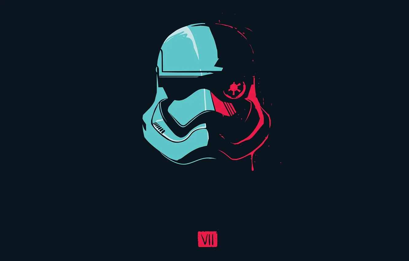 Photo wallpaper the dark background, minimalism, Star Wars, helmet, star wars, attack, Minimalism, pearls