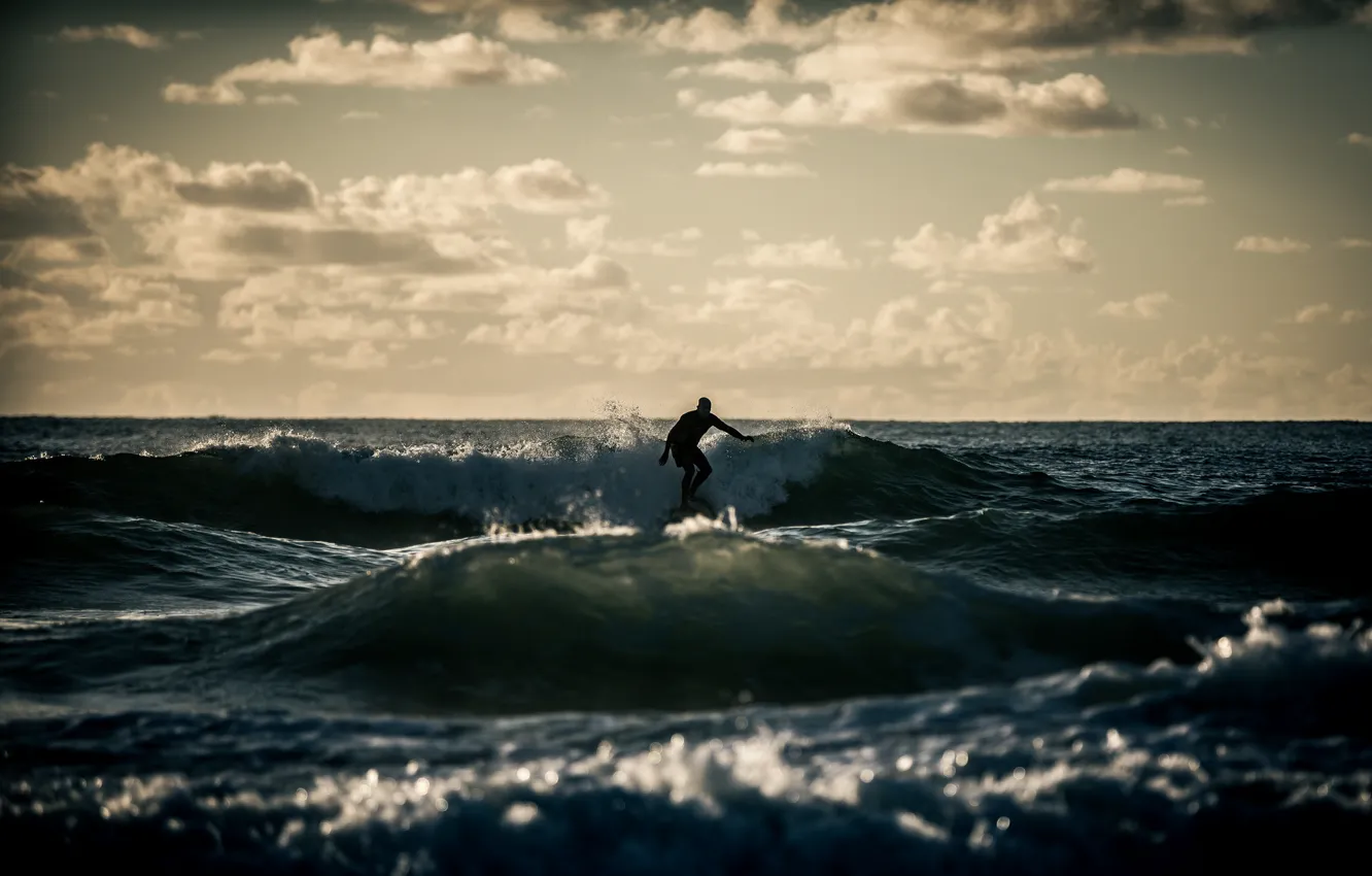 Photo wallpaper sea, sport, Board, people