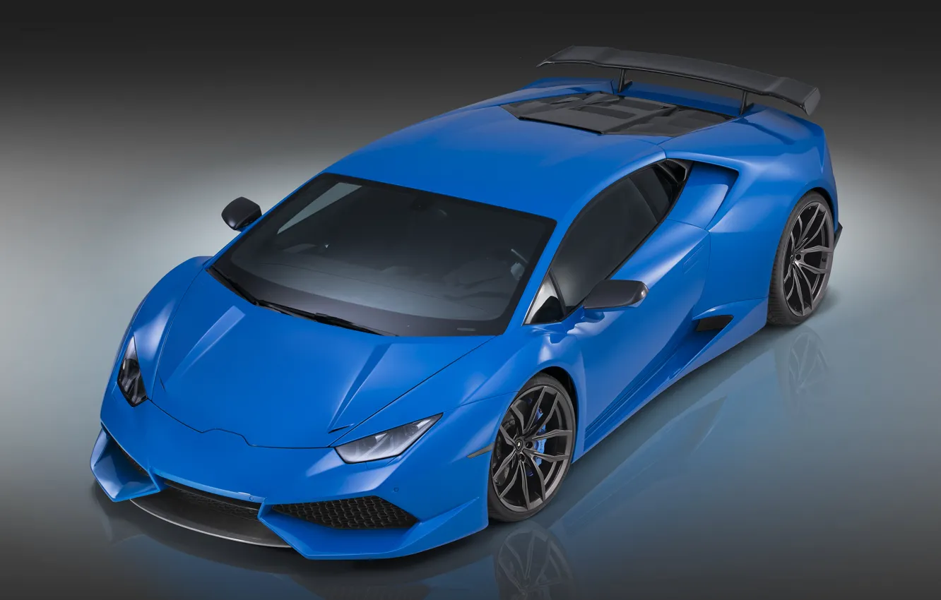 Photo wallpaper Lamborghini, blue, Lamborghini, Novitec Torado, Huracan, hurakan