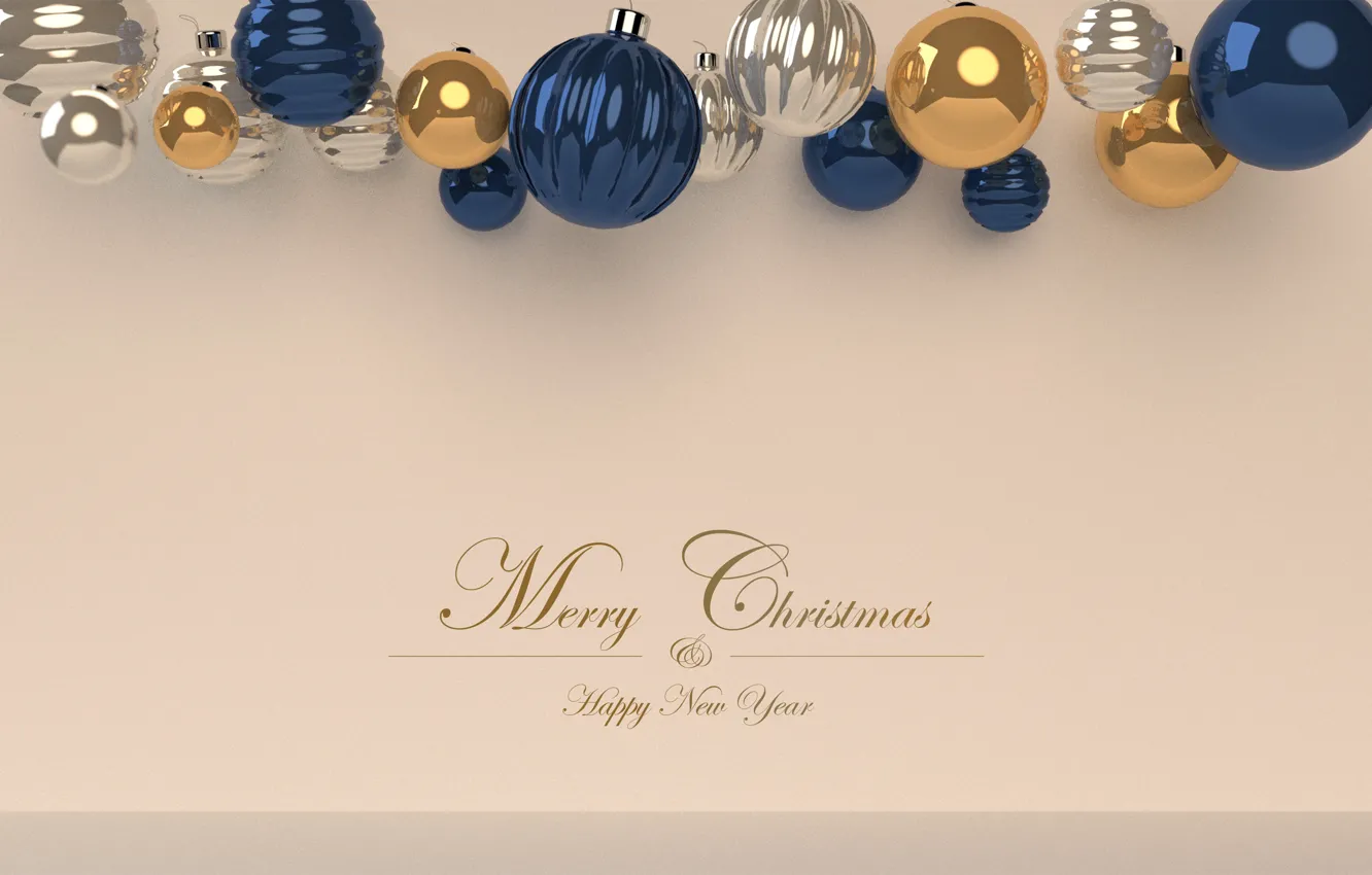 Photo wallpaper balls, Christmas, new year