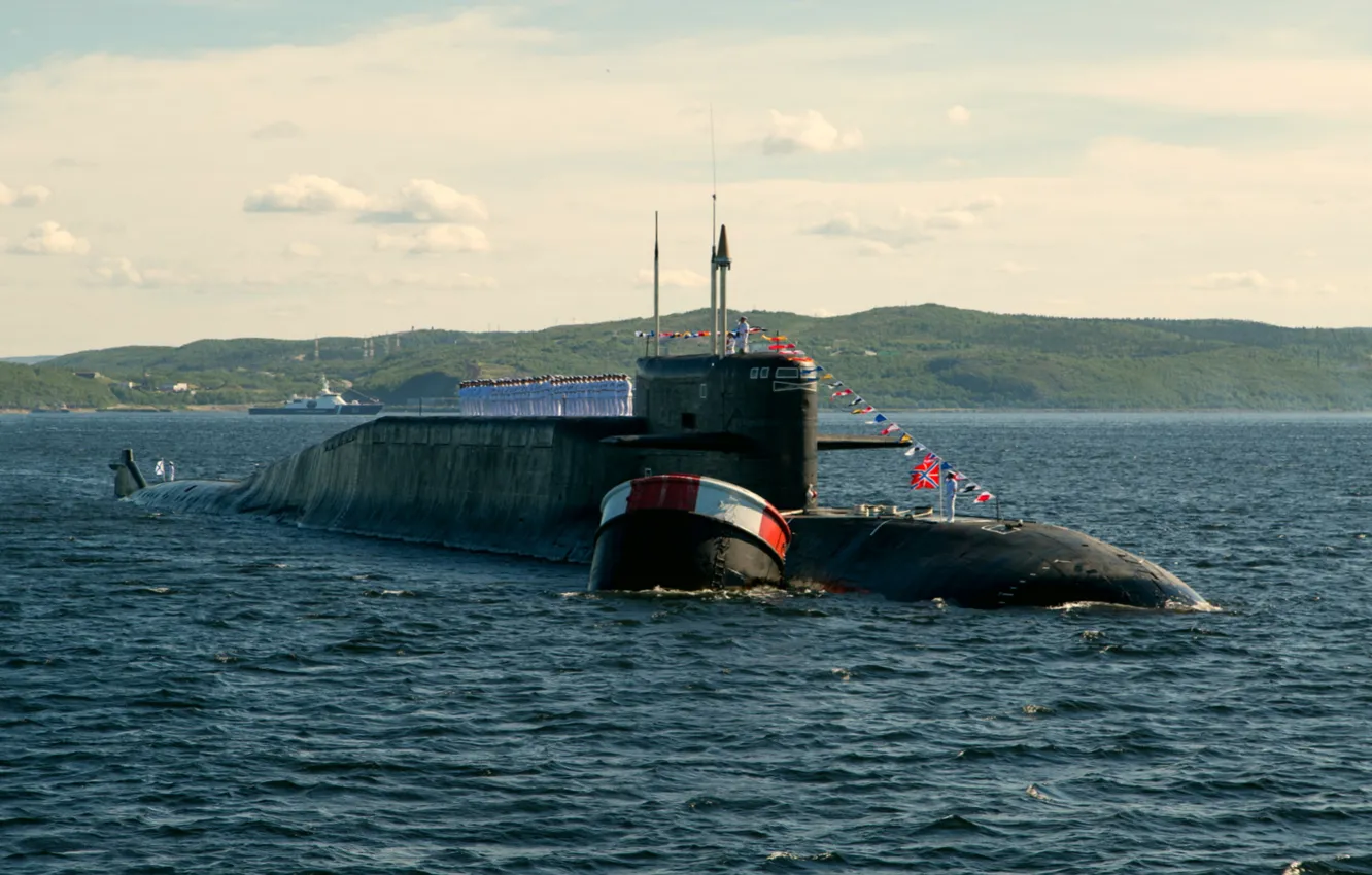 Photo wallpaper cruiser, underwater, atomic, Verkhoturye