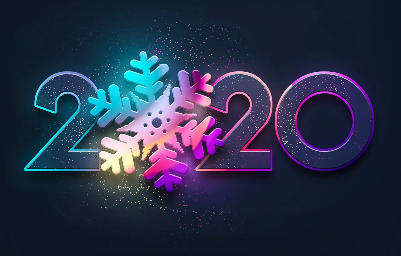 Photo wallpaper snowflakes, 2020, New 2020