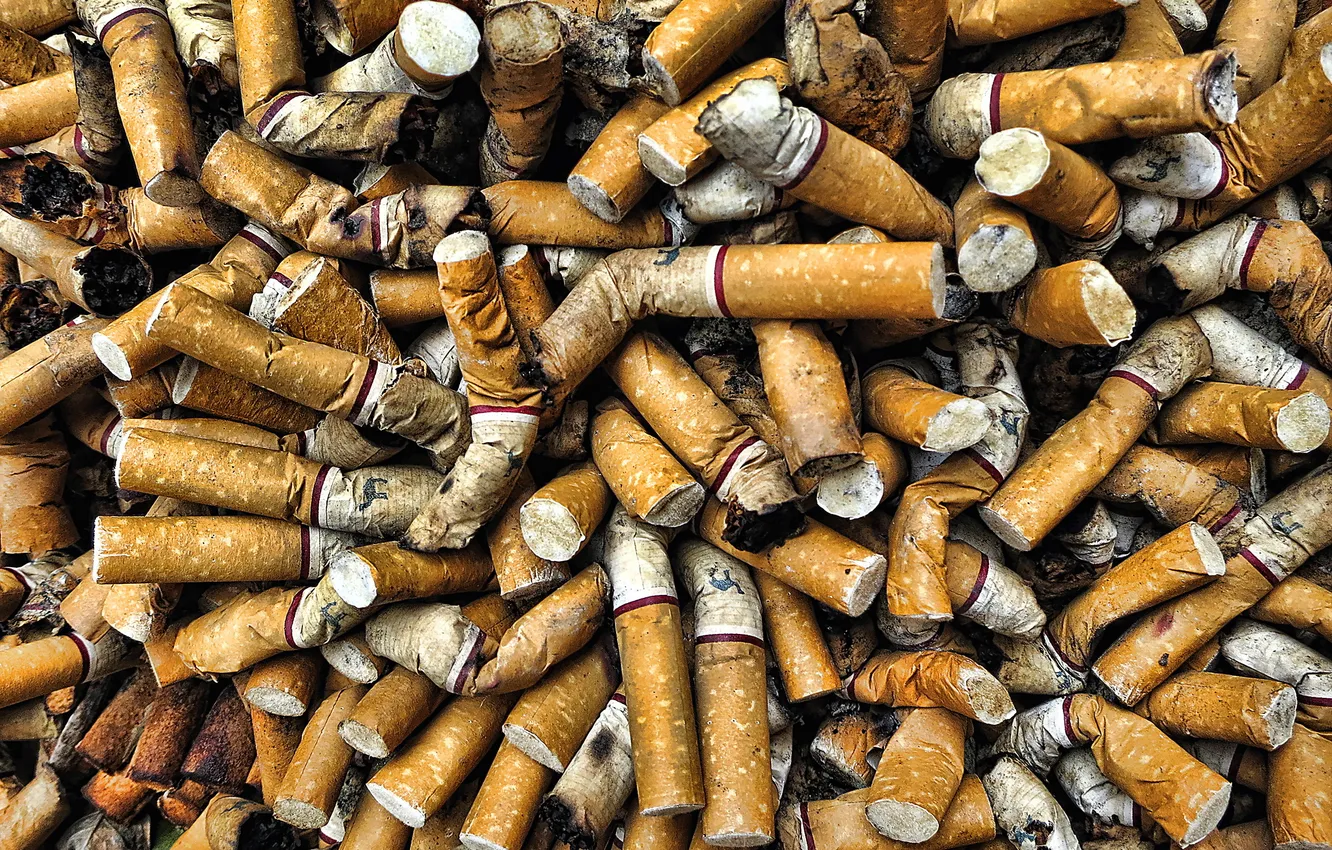 Photo wallpaper background, cigarette, butts