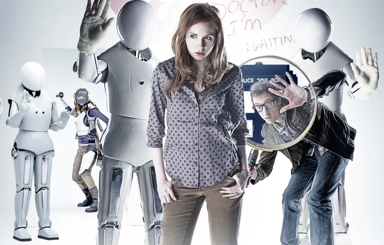 Photo wallpaper robots, the series, Doctor Who, Doctor Who, Amy, Amy Pond, Karen Gillan, Karen Gillan