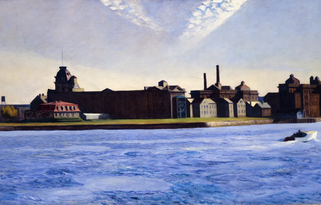 Photo wallpaper 1928, Edward Hopper, Blackwell’s Island
