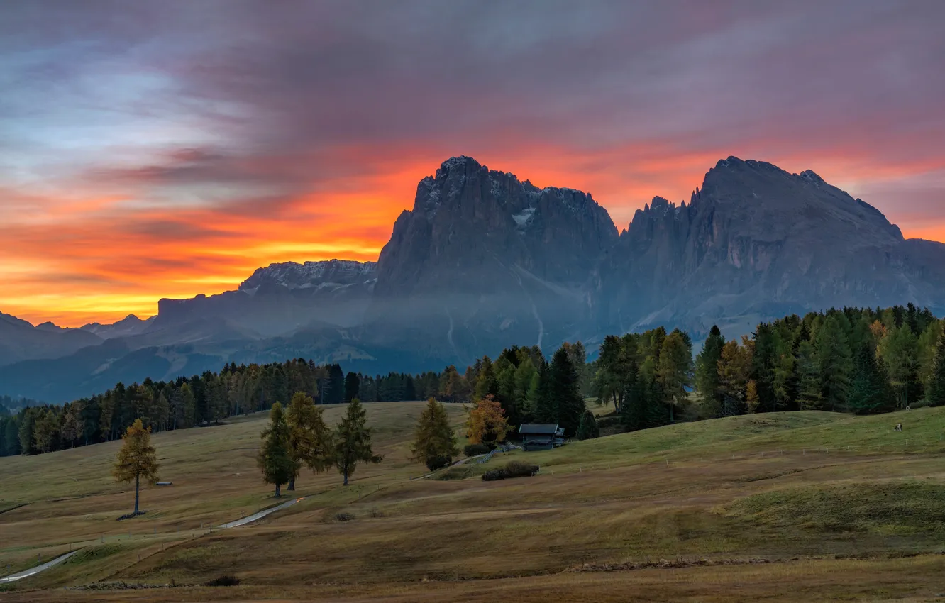 Photo wallpaper mountains, Italy, South Tyrol