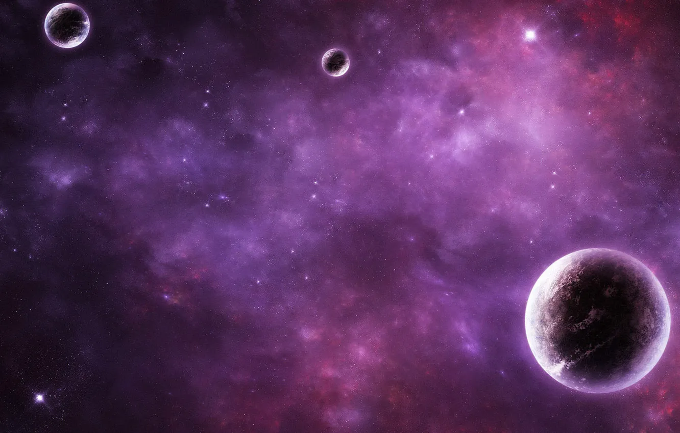 Photo wallpaper purple, the sky, planet