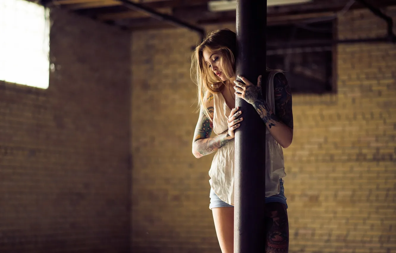 Photo wallpaper girl, pose, background