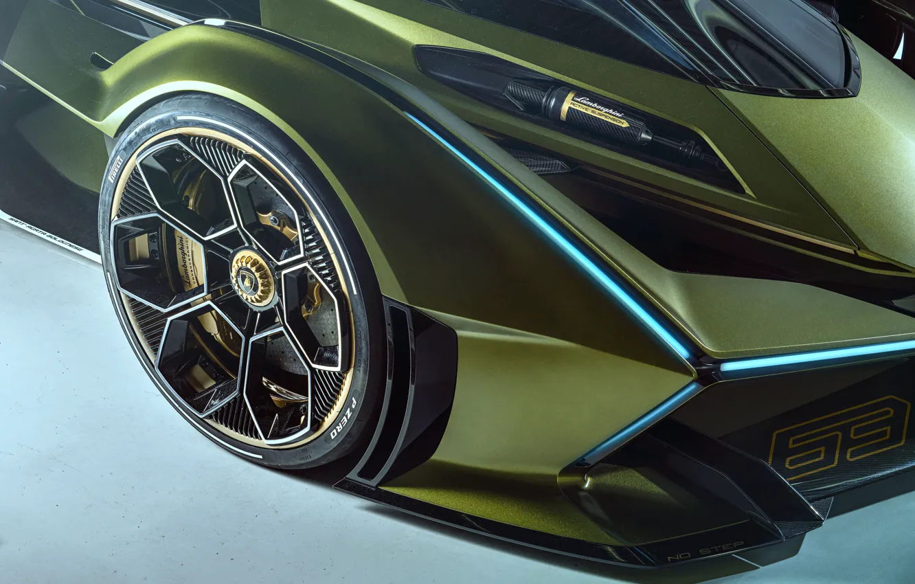 Photo wallpaper icon, Lamborghini, wheel, the concept car, drives, Lambo, V12, brake disc