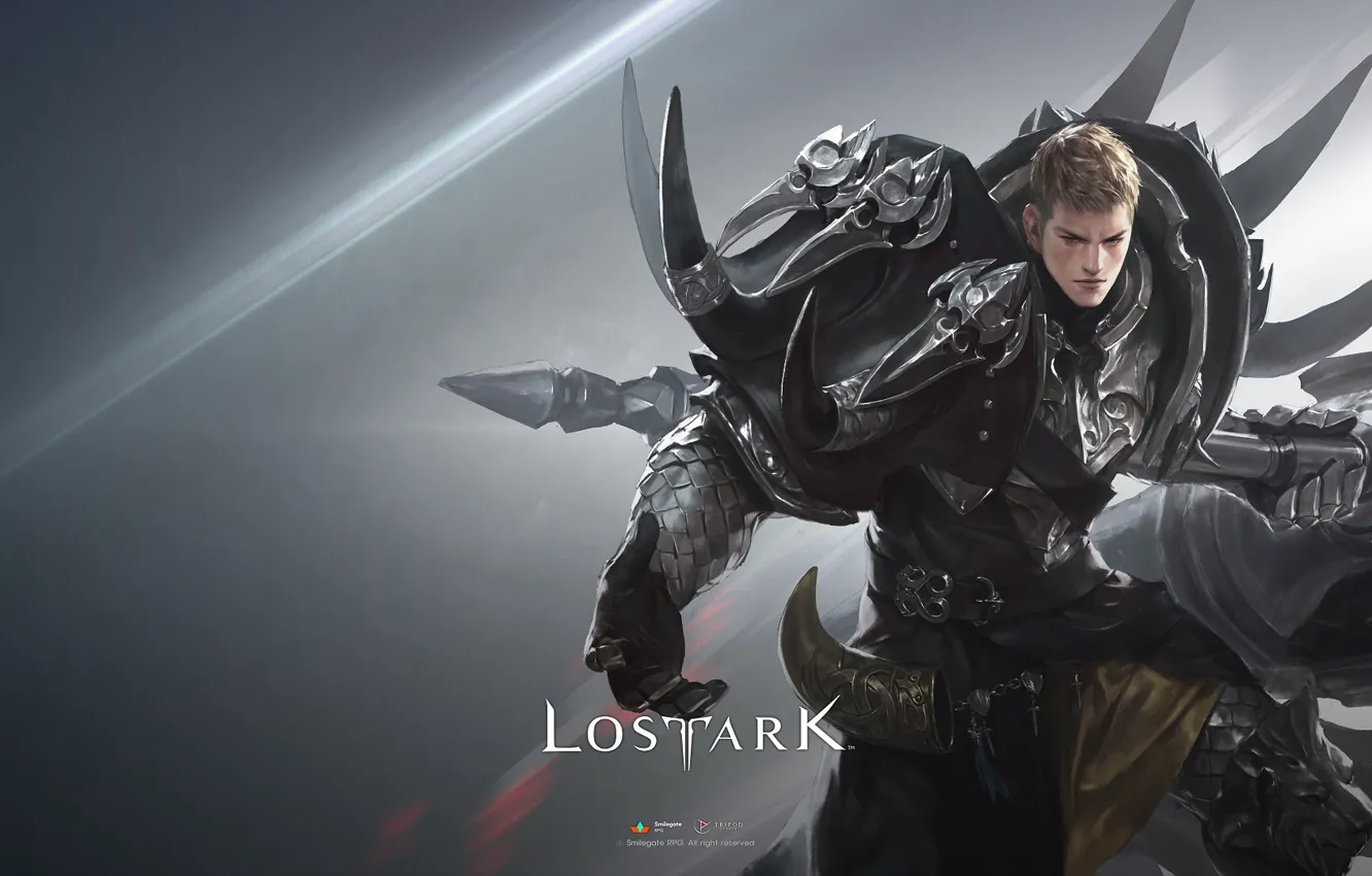 Photo wallpaper armor, warrior, art, guy, Lost Ark