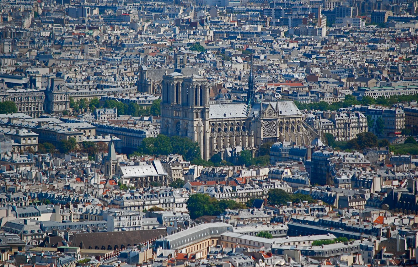 Photo wallpaper France, Paris, home, panorama, Cathedral