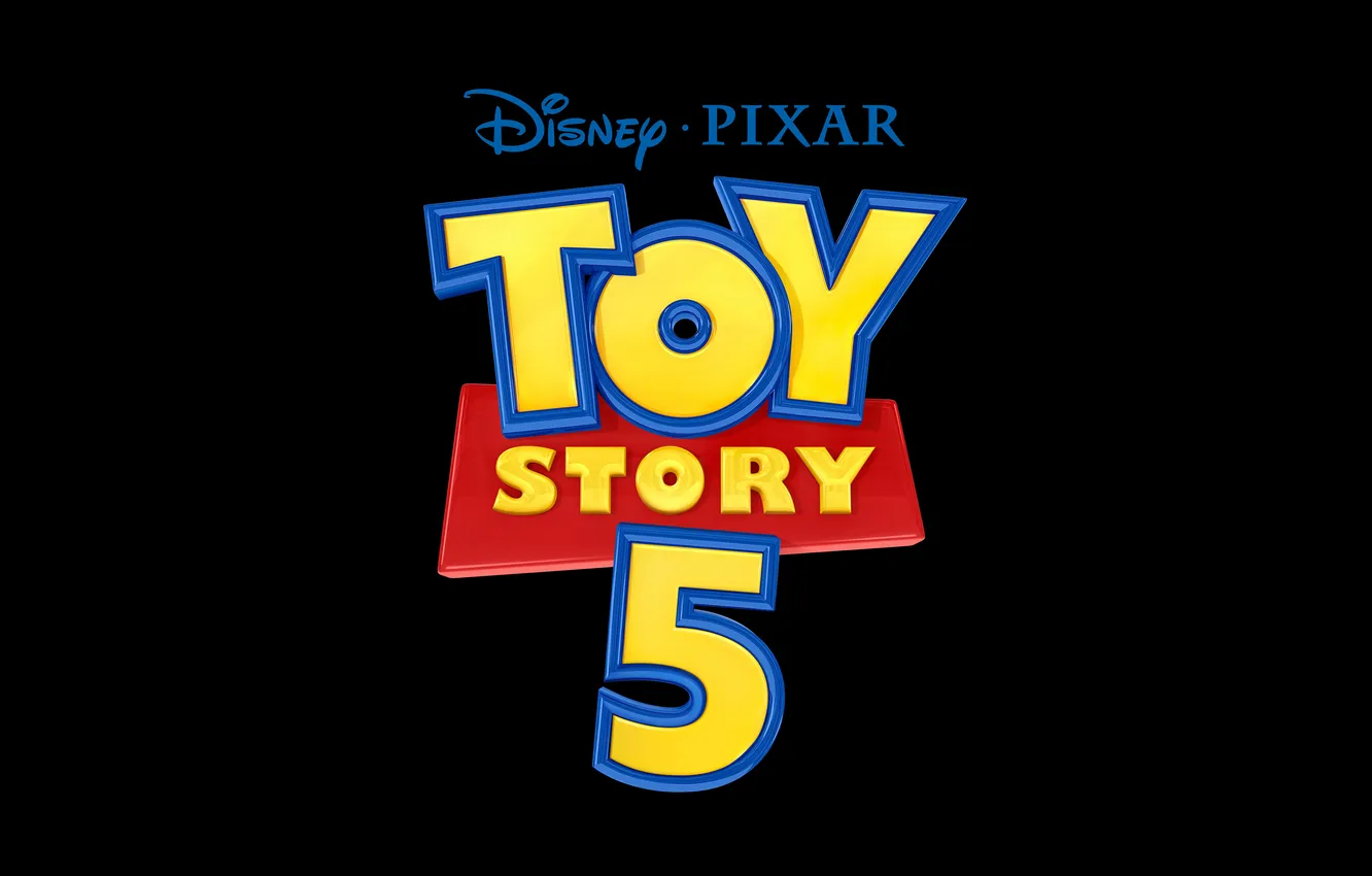 Photo wallpaper Movies, Black background, 2026 Movies, Toy Story 5, Pixar movies