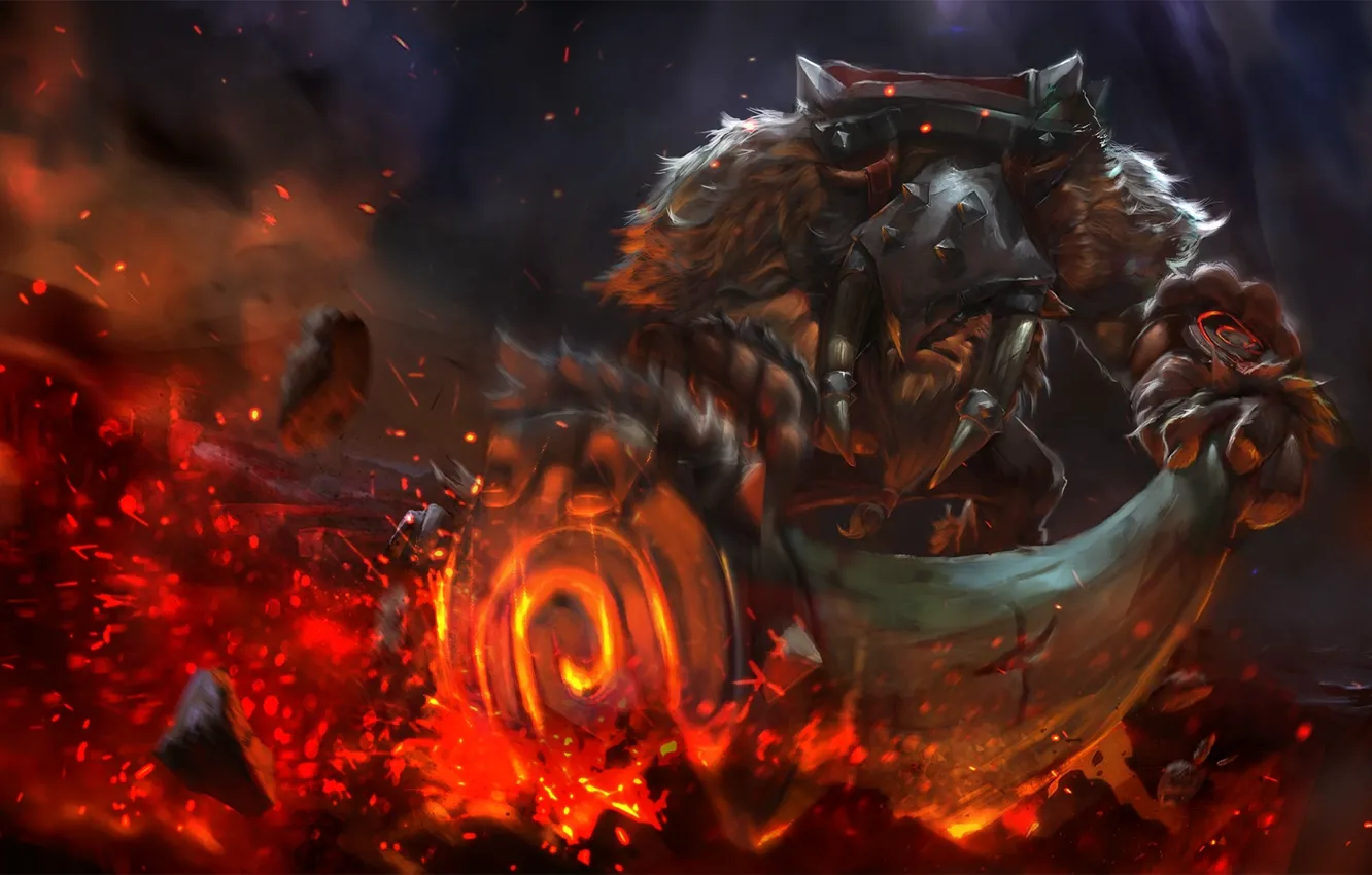 Photo wallpaper the game, DotA, dota 2, Earthshaker, Raigor Stonehoof