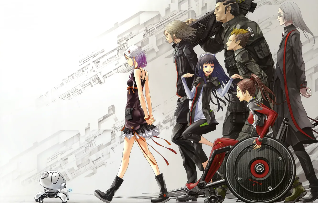 Photo wallpaper anime, GUILTY CROWN, Crown, Yuzuriha Inori, Shinomiya Ayase, guilt, Tsutsugami Gai, Ouma Shu