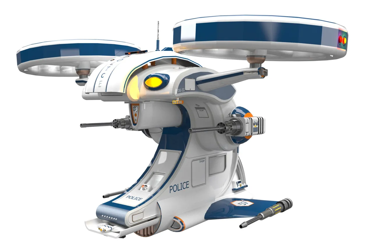 Photo wallpaper design, design, Police Drone 2100
