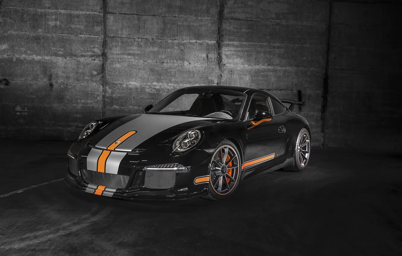 Photo wallpaper coupe, 911, Porsche, black, Porsche, Black, GT3, 2014