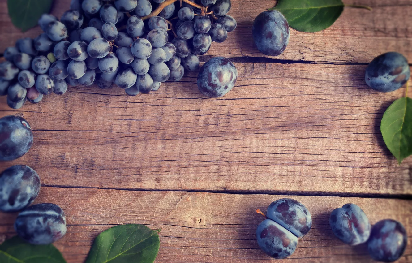 Photo wallpaper trees, background, grapes, drain