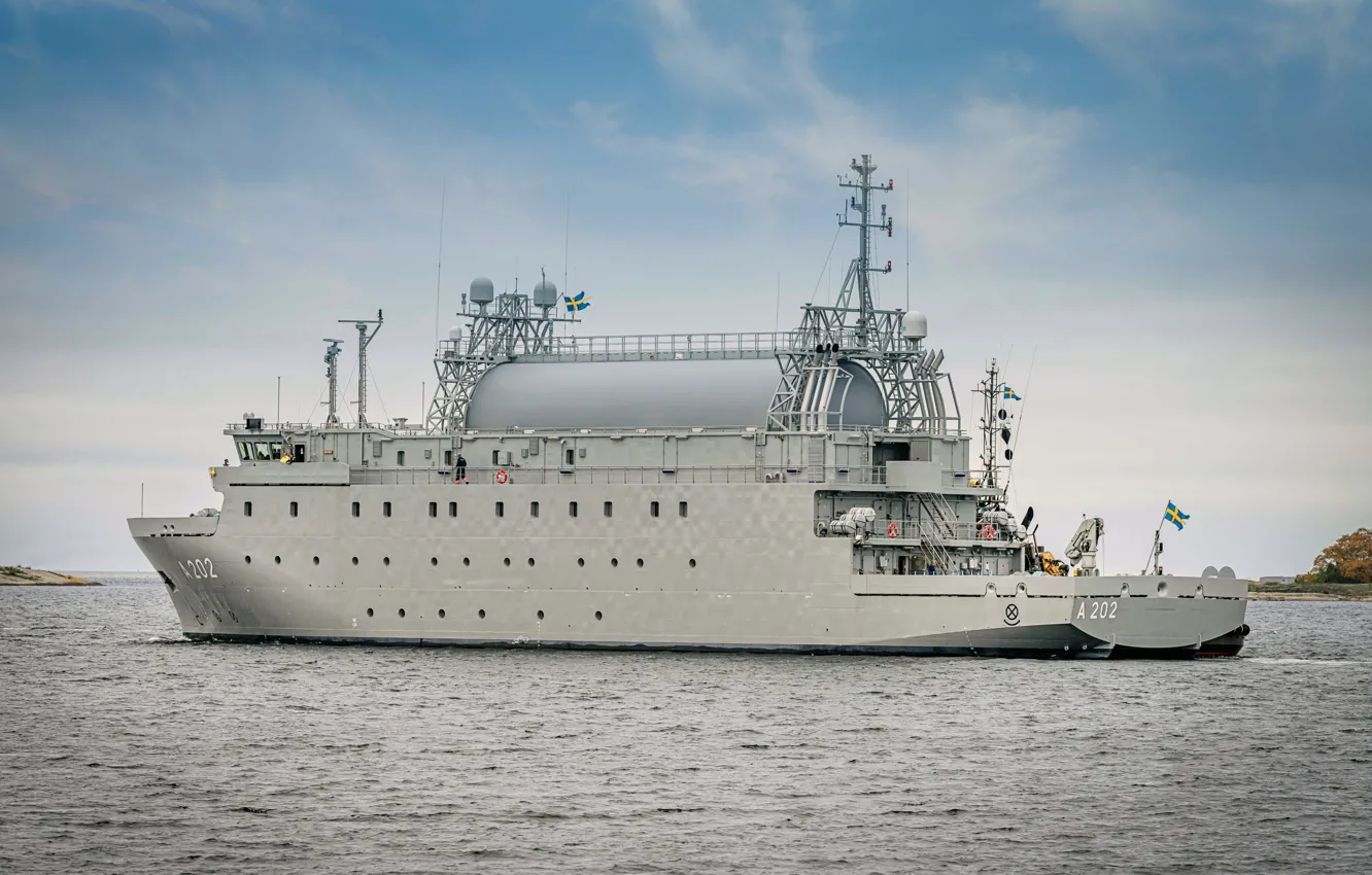 Photo wallpaper ship intelligence, HMS Artemis, Swedish Navy